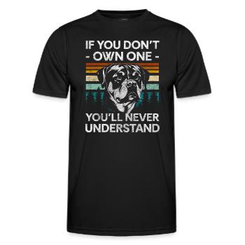 Rassehund Loyal Herrchen - Männer Funktions-T-Shirt - Schwarz - Vorne - AI Model Male 178 dark (178cm)