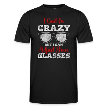 Aide visuelle à lunettes serpent - T-shirt sport Homme - noir - Devant - AI Model Male 178 dark (178cm)