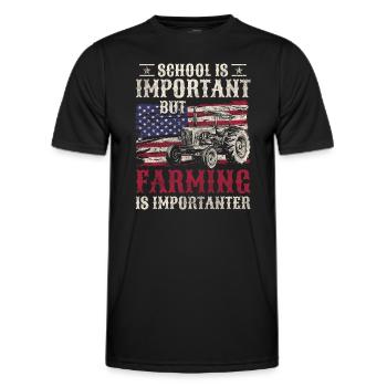 Landwirtschaft Karriere Mistgabel Wichtig - Männer Funktions-T-Shirt - Schwarz - Vorne - AI Model Male 178 dark (178cm)