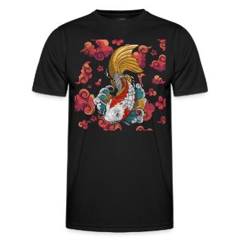 Asie Dragon Ninja Soleil Levant - T-shirt sport Homme - noir - Devant - AI Model Male 178 dark (178cm)
