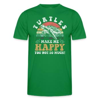 Turtle Sea Creatures Environmentalist - Men's Functional T-Shirt - kelly green - Front - AI Model Male 178 dark (178cm)