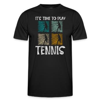 Tennis Hobby Winner Serve - T-shirt sport Homme - noir - Devant - AI Model Male 178 dark (178cm)