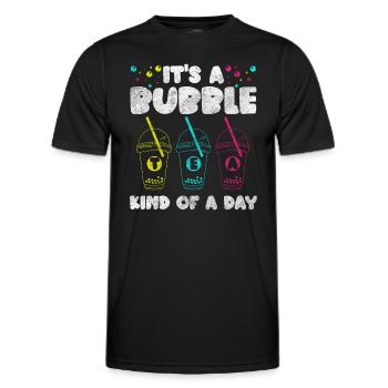 Boba Getränk Sirup To-Go Getränk - Männer Funktions-T-Shirt - Schwarz - Vorne - AI Model Male 178 dark (178cm)