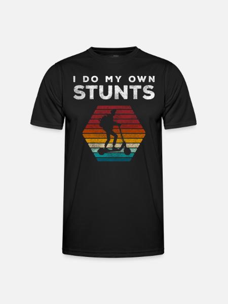 Rollerfahrer Stadt Stromer Speed - Männer Funktions-T-Shirt - Schwarz