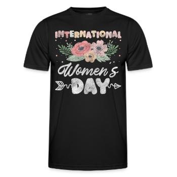 Célébrations du pouvoir des femmes - T-shirt sport Homme - noir - Devant - AI Model Male 178 dark (178cm)