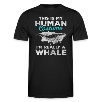 Wale Meeresbewohner See - Männer Funktions-T-Shirt - Schwarz - Vorne - AI Model Male 178 dark (178cm)