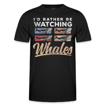 Wale Lebewesen Wasser Lieblingstier - Männer Funktions-T-Shirt - Schwarz - Vorne - AI Model Male 178 dark (178cm)