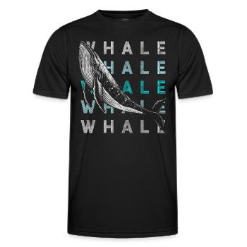 Orka Buckelwal Wasser Walfisch - Männer Funktions-T-Shirt - Schwarz - Vorne - AI Model Male 178 dark (178cm)