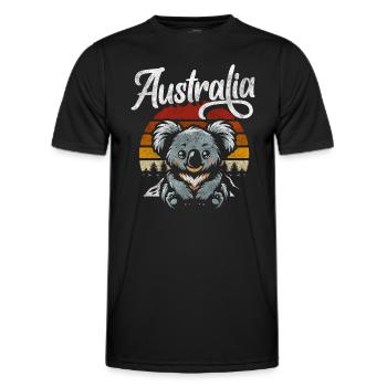 Outback Tourism Exotic - Men's Functional T-Shirt - black - Front - AI Model Male 178 dark (178cm)