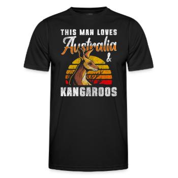Down Under Animaux Animal Wanderlust - T-shirt sport Homme - noir - Devant - AI Model Male 178 dark (178cm)