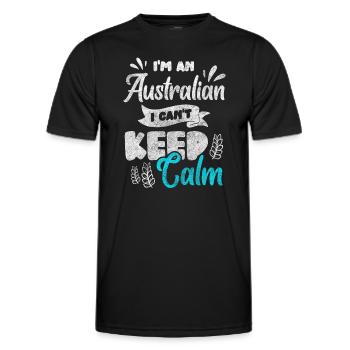 Australia Vacation Aussie Ready for Vacation - Men's Functional T-Shirt - black - Front - AI Model Male 178 dark (178cm)