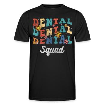 Zahnarzt Bohrer Medizin Humor - Männer Funktions-T-Shirt - Schwarz - Vorne - AI Model Male 178 dark (178cm)