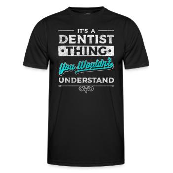 Dentiste Profession Appareils Mâchoire - T-shirt sport Homme - noir - Devant - AI Model Male 178 dark (178cm)