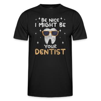 Médecin Médecine de la douleur Mâchoire - T-shirt sport Homme - noir - Devant - AI Model Male 178 dark (178cm)