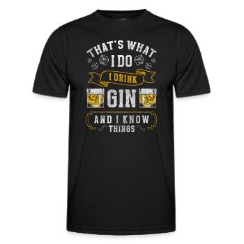 Alcohol drinkers celebrate crash - Men's Functional T-Shirt - black - Front - AI Model Male 178 dark (178cm)