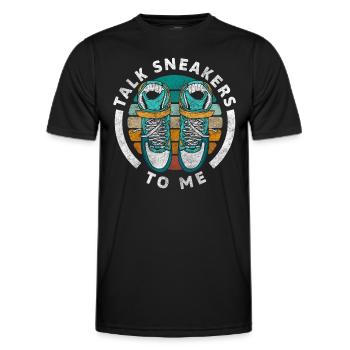 Schuh Frauen Paarweise - Männer Funktions-T-Shirt - Schwarz - Vorne - AI Model Male 178 dark (178cm)