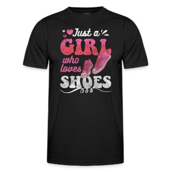 Schuh Sammler Kaufsucht - Männer Funktions-T-Shirt - Schwarz - Vorne - AI Model Male 178 dark (178cm)