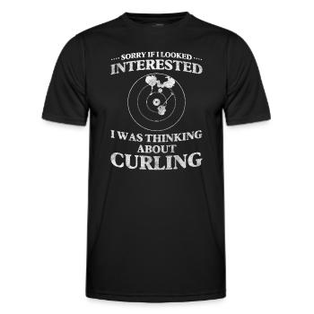 L'équipe sportive colle la patinoire - T-shirt sport Homme - noir - Devant - AI Model Male 178 dark (178cm)