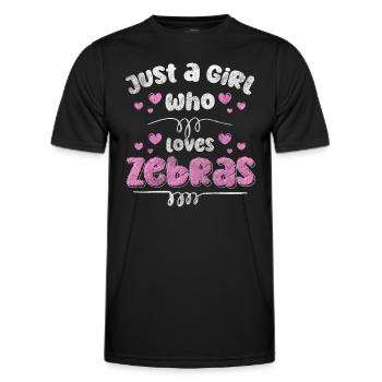 Zebrastreifen Artenschutz Zoo - Männer Funktions-T-Shirt - Schwarz - Vorne - AI Model Male 178 dark (178cm)