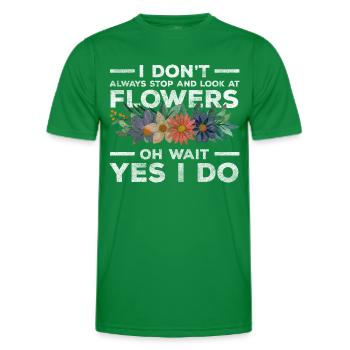 Fleurs parfum anniversaire romantique - T-shirt sport Homme - vert - Devant - AI Model Male 178 dark (178cm)