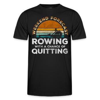Rowing Sport Body Rowing - Men's Functional T-Shirt - black - Front - AI Model Male 178 dark (178cm)