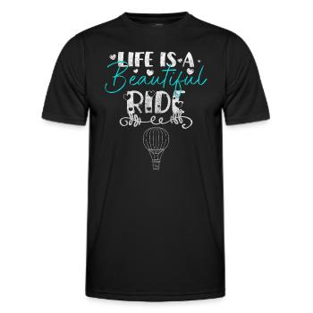 Balloon Balloon Ride Fun Travel - Men's Functional T-Shirt - black - Front - AI Model Male 178 dark (178cm)