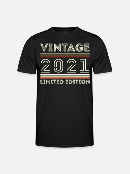Vintage 2021 - Year 2021 Birthday Gift 2021 - Men's Functional T-Shirt - black