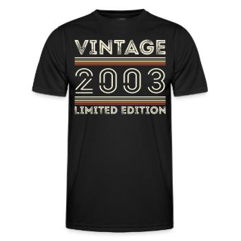 Vintage 2003 - Year 2003 Birthday Gift 2003 - Men's Functional T-Shirt - black - Front - AI Model Male 178 dark (178cm)