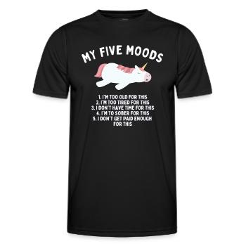 Mes cinq humeurs - T-shirt sport Homme - noir - Devant - AI Model Male 178 dark (178cm)