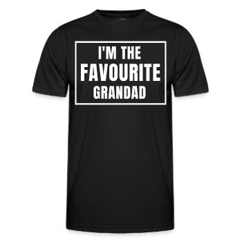 Favourite Grandad. Grandad gift - Men's Functional T-Shirt - black - Front - AI Model Male 178 dark (178cm)