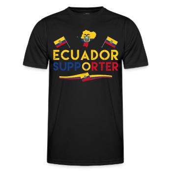 fan de ecuador supporter. Supporter d'Équateur. - T-shirt sport Homme - noir - Devant - AI Model Male 178 dark (178cm)