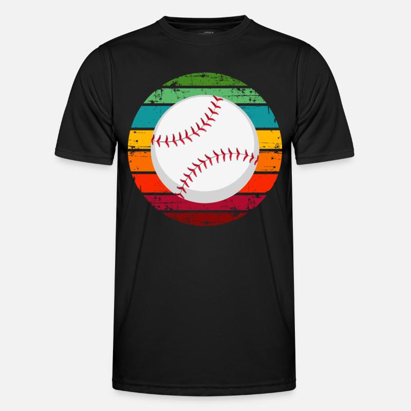 Baseball - Männer Funktions-T-Shirt - Schwarz