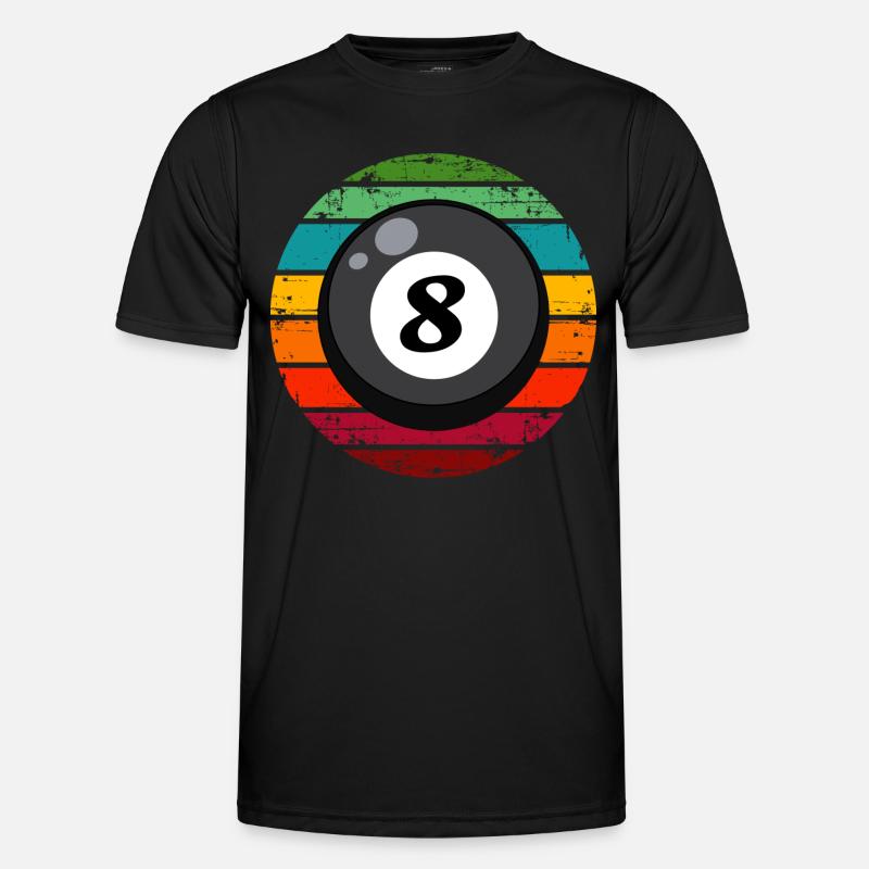 Bowling Kugel Bowler - Männer Funktions-T-Shirt - Schwarz