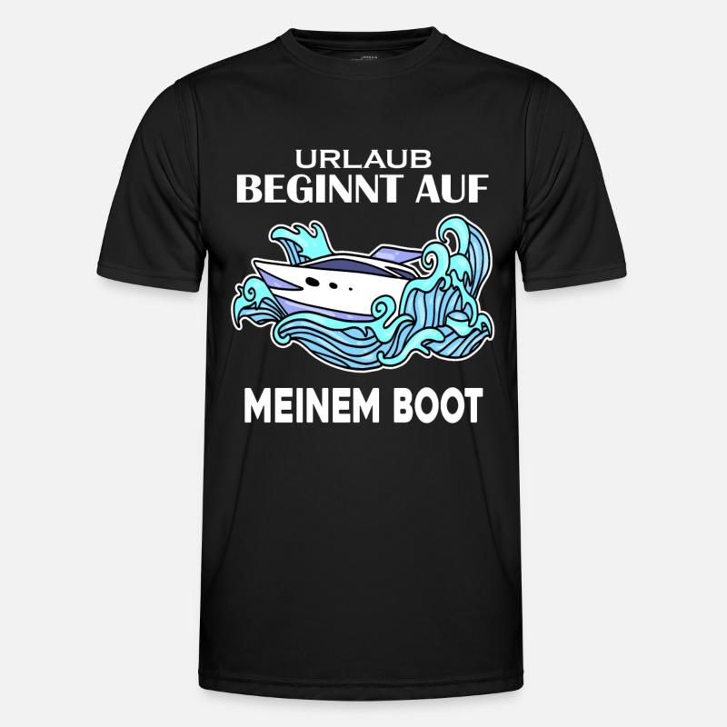 Boot - Männer Funktions-T-Shirt - Schwarz