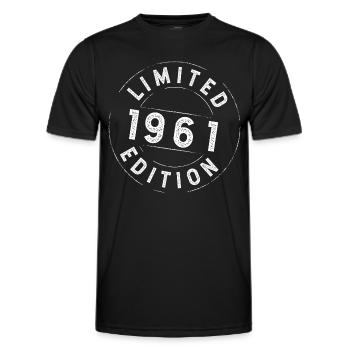 Limited Edition 1961 - Männer Funktions-T-Shirt - Schwarz - Vorne - AI Model Male 178 dark (178cm)