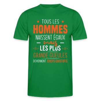 Chef cuisinier cuistot humour cadeau - T-shirt sport Homme - vert - Devant - AI Model Male 178 dark (178cm)