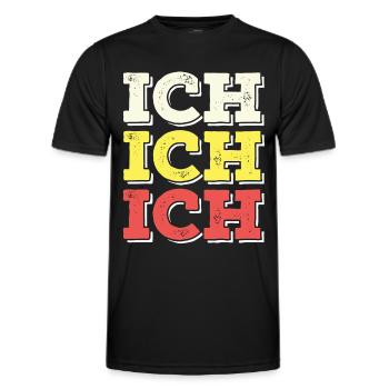 Lustige Sprüche für Egoisten Ich Ich Ich Der Beste - Männer Funktions-T-Shirt - Schwarz - Vorne - AI Model Male 178 dark (178cm)