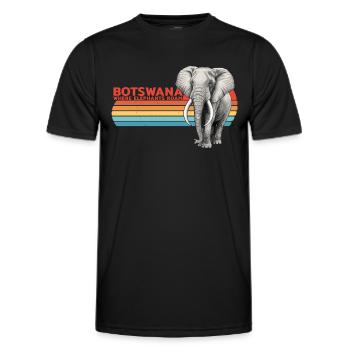 Elefant Botswana - Männer Funktions-T-Shirt - Schwarz - Vorne - AI Model Male 178 dark (178cm)