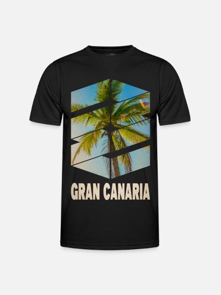 Gran Canaria Palmer Sommer Sol Strand Hav - Funktionsshirt til herrer - sort