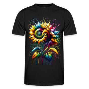 Sonnenauge - Sun's Eye - Männer Funktions-T-Shirt - Schwarz - Vorne - AI Model Male 178 dark (178cm)