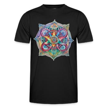Symbol in bright colours - Men's Functional T-Shirt - black - Front - AI Model Male 178 dark (178cm)