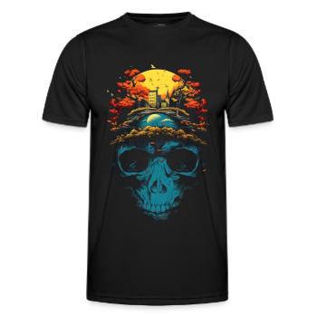 Schädel, Leben - Männer Funktions-T-Shirt - Schwarz - Vorne - AI Model Male 178 dark (178cm)