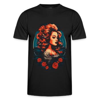 Rétro - T-shirt sport Homme - noir - Devant - AI Model Male 178 dark (178cm)