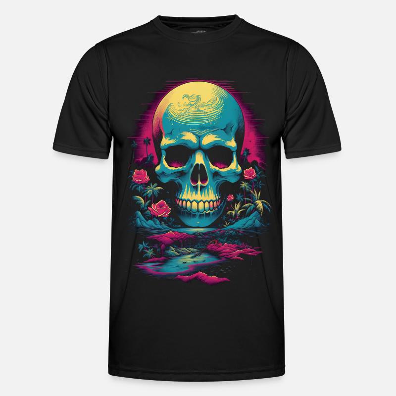 Retro Skull Head Men's Functional T-Shirt