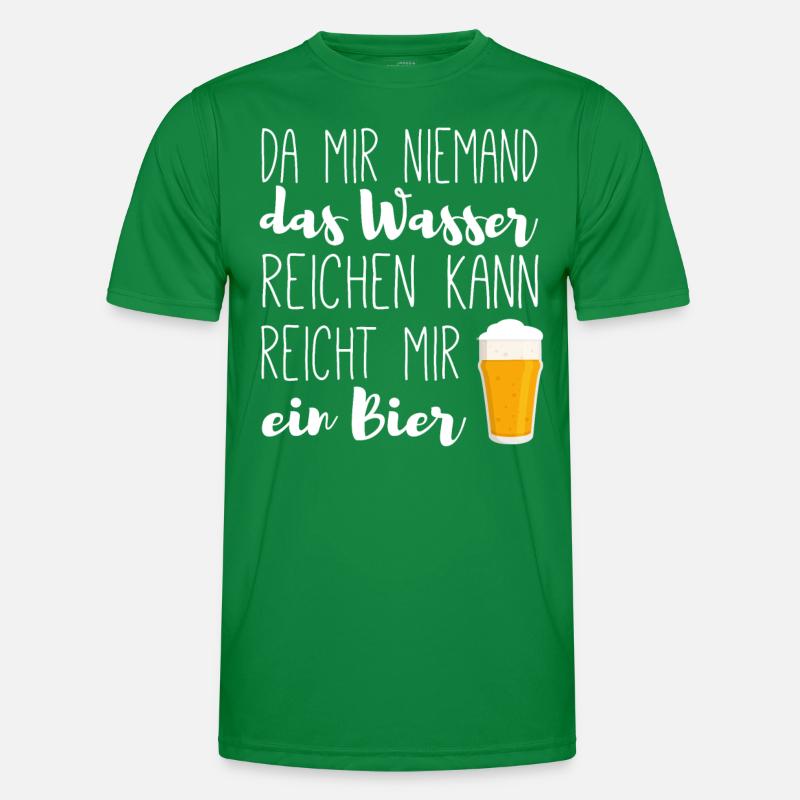 Reicht mir ein Bier - Bier Spruch Männer Funktions-T-Shirt