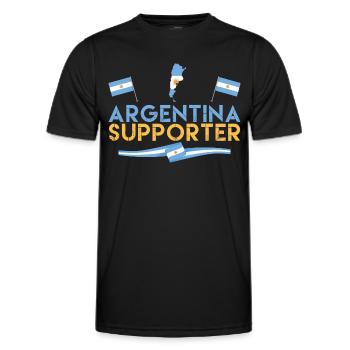 fan de Argentina supporter. Supporter d'argentine. - T-shirt sport Homme - noir - Devant - AI Model Male 178 dark (178cm)