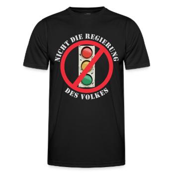 Ampel Nicht die Regierung des Volkes - Männer Funktions-T-Shirt - Schwarz - Vorne - AI Model Male 178 dark (178cm)