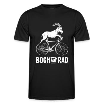BOCK AUF RAD RADFAHRER RADSPORT RENNRAD FAHRRAD - Männer Funktions-T-Shirt - Schwarz - Vorne - AI Model Male 178 dark (178cm)