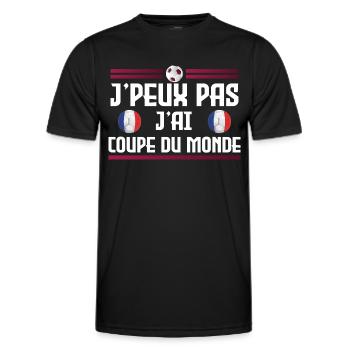 Je peux pas j'ai coupe du monde - T-shirt sport Homme - noir - Devant - AI Model Male 178 dark (178cm)