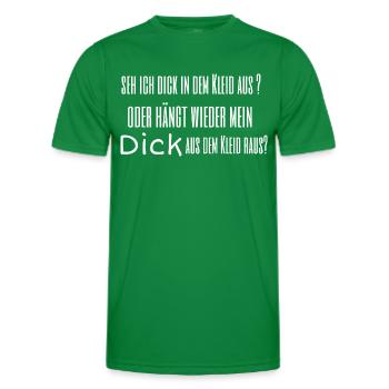Seh ich dick in dem Kleid aus? - Männer Funktions-T-Shirt - Kelly Green - Vorne - AI Model Male 178 dark (178cm)